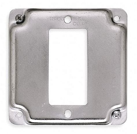 Raco Galvanized Zinc Electrical Box Cover, Box Type: Square, 